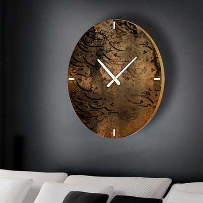 ساعت دیواری چوبی گالری چارگوش مدل cw19 دایره