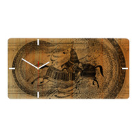 ساعت دیواری چوبی گالری چارگوش مدل RC02 مستطیل