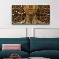 ساعت دیواری چوبی گالری چارگوش مدل RC01 مستطیل