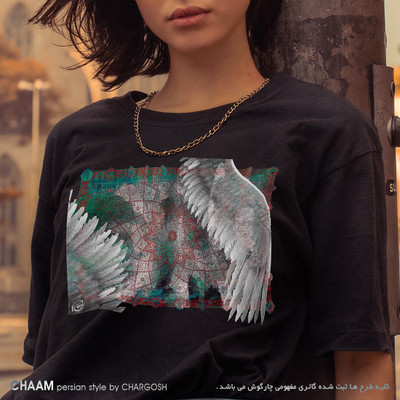 تیشرت هنری زنانه با طرح مولانا فرش و بال برند چام از گالری چارگوش 2226