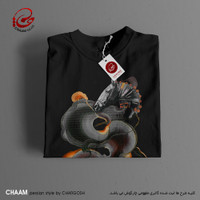 تیشرت تا هنری ایرانی با طرح آخر این تن اسب توست برند چام 22301