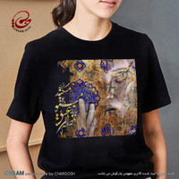 تیشرت هنری زنانه ایرانی با طرح نی حدیث قصه‌های عشق مجنون می‌کند برند چام 22306