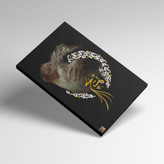 Painting of a man in a circle of nothingness, a manifestation of the presence of a friend from Chargoosh Gallery, model 2322