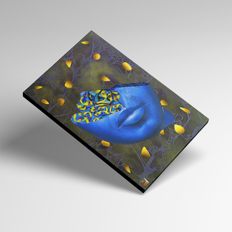 تابلو بوم نقاشیخط هنری مدرن ایرانی گالری چارگوش مدل 2962