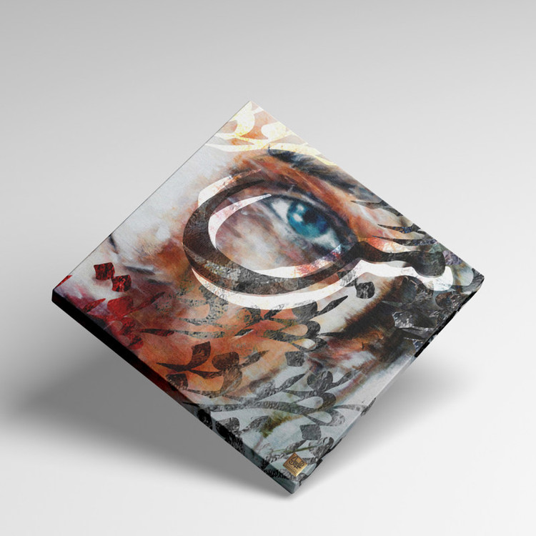 تابلو مدرن چشمان نگار من، آن باغ و بهار من با شعر مولانا اثر گالری چارگوش مدل