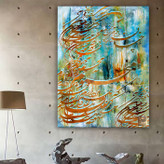 تابلو خوشنویسی سعدی چنان در قید مهرت پای بندم. از کمند مهر تا خنده بیسامان اثر گالری چارگوش