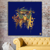 تابلو خط مولانا مرا رخسار او باید چه سود از ماه و پروینم اثر گالری چارگوش مدل 2781.1