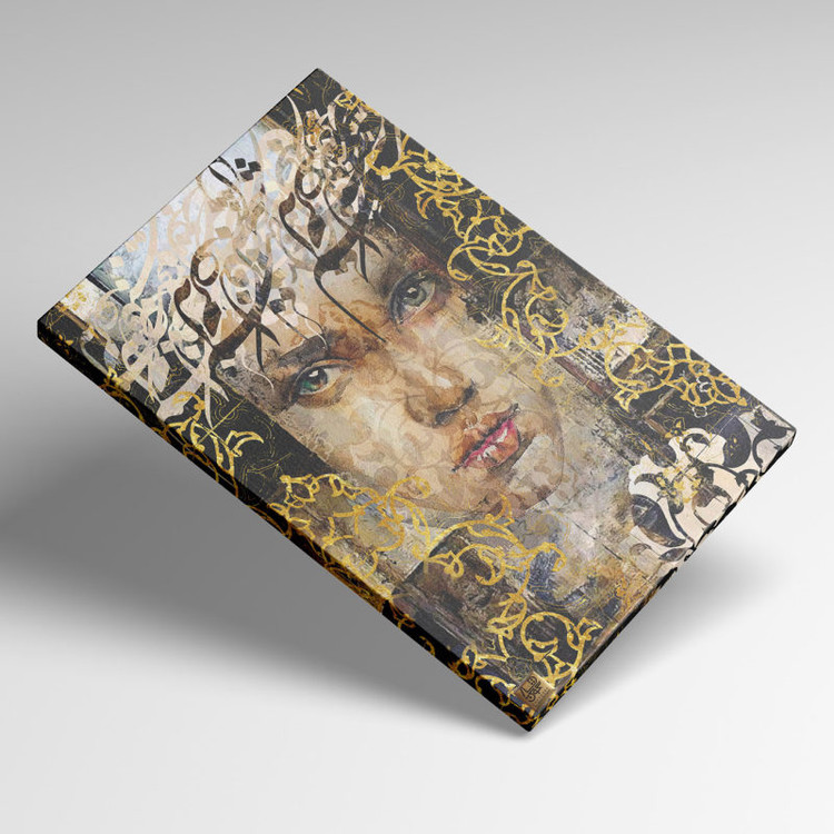 Calligraphy painting of the face of the beloved, longing for his face, model 2780