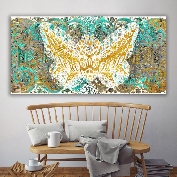 تابلو بوم پروانگی جاودانه رقص عمر بر کاشی خاطره از گالری چارگوش مدل 2779.1