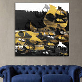 تابلو بوم نقاشیخط هنری مدرن ایرانی گالری چارگوش مدل 2842