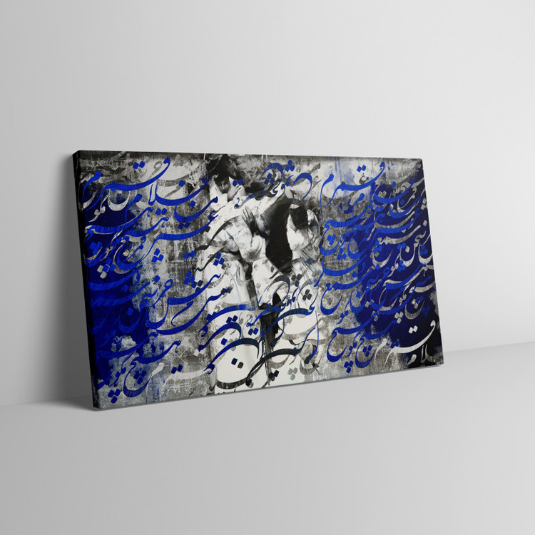 تابلو سماع درویشان با شعر من غلام قمرم | تفسیر بصری از سماعِ مولانا در هنر معاصر