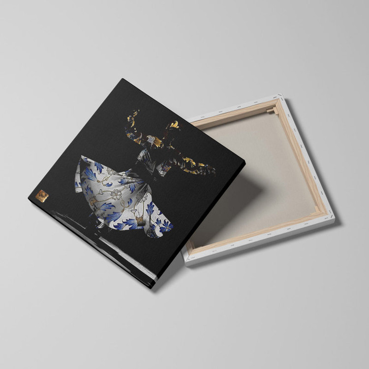 تابلو بوم نقاشیخط هنری طرح سمازن از گالری چارگوش مدل 2871