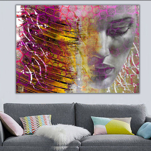 تابلو بوم هنری مدرن بیا کمی شبیه باران باشیم از گالری چارگوش مدل 6631