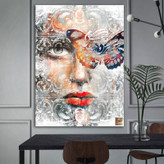 تابلو بوم نقاشی هنری هر نفس آواز عشق ایرانی گالری چارگوش مدل 2771