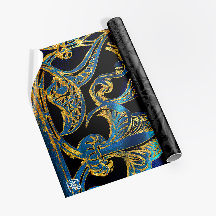 کاغذ دیواری هنری نیمرخ بانو با طرح سنتی و ایرانی مدرن با شعر هر کسی از ظن خود شد یار من از گالری چارگوش مدل 5540.2