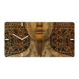 ساعت دیواری چوبی گالری چارگوش مدل RC01 مستطیل