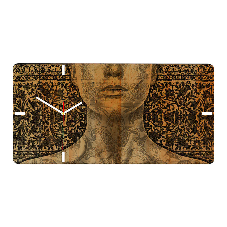 ساعت دیواری چوبی گالری چارگوش مدل RC01 مستطیل