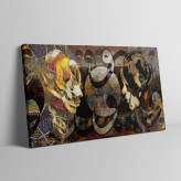 Buy a painting of two lovers facing each other with Rumi's poem "I Can't Get Enough of You" from Chargoosh Gallery, model 2729