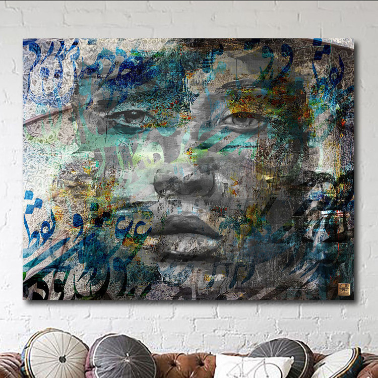 تابلو بوم نقاشیخط هنری مدرن ایرانی گالری چارگوش مدل 7115