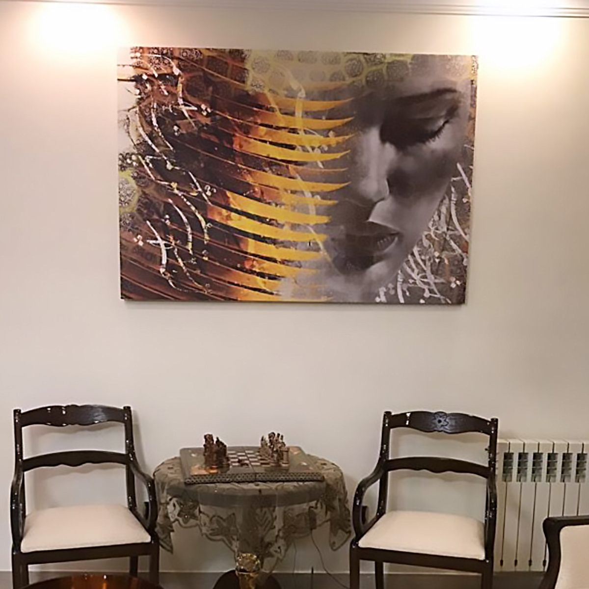 Modern art canvas painting, Let's be a little like rain, from Chargoosh Gallery
