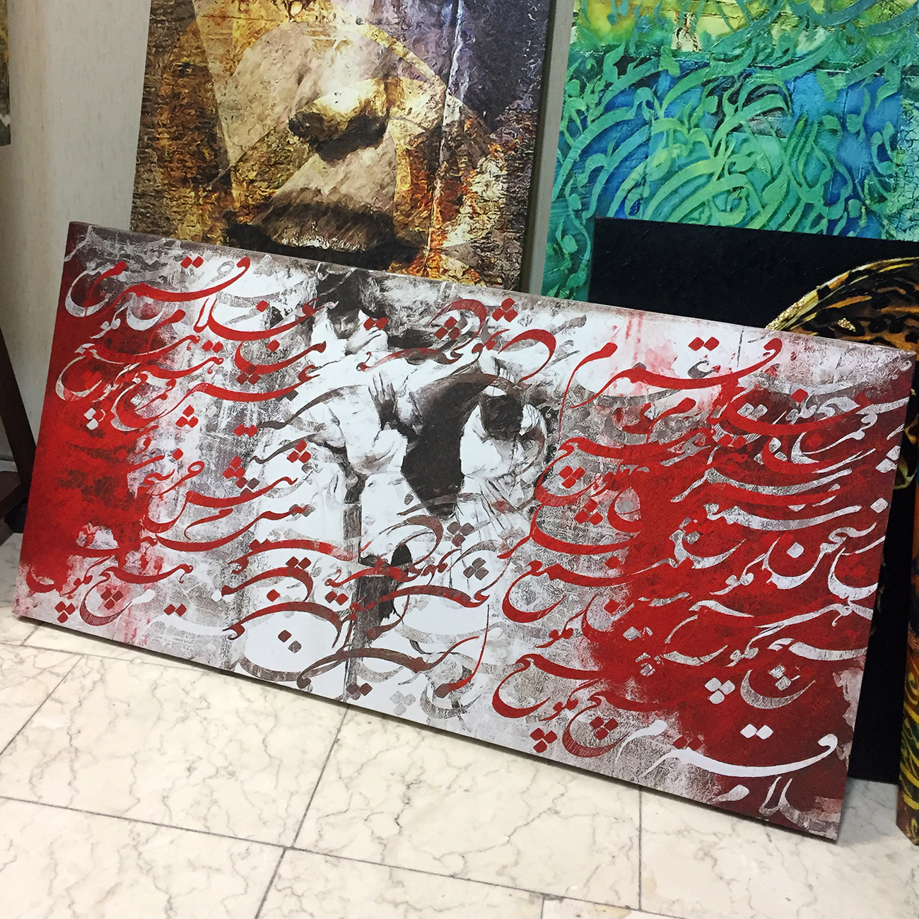 تابلو بوم سمازن مدرن من غلام قمرم غیر قمر هیچ مگو گالری چارگوش مدل 7535.2
