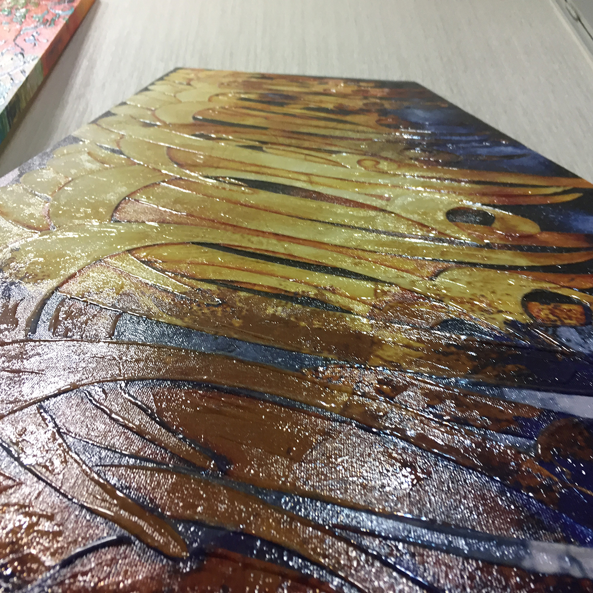 Painting of a flowing river in the Garden of Paradise, product of Chargoosh Gallery, model 2644.2