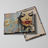 تابلو بوم نقاشیخط هنری مدرن ایرانی گالری چارگوش مدل 2231