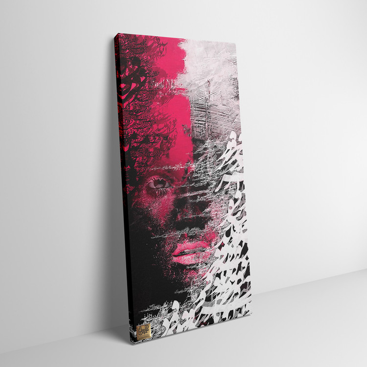 تابلو بوم نقاشیخط هنری مدرن ایرانی گالری چارگوش مدل 2586