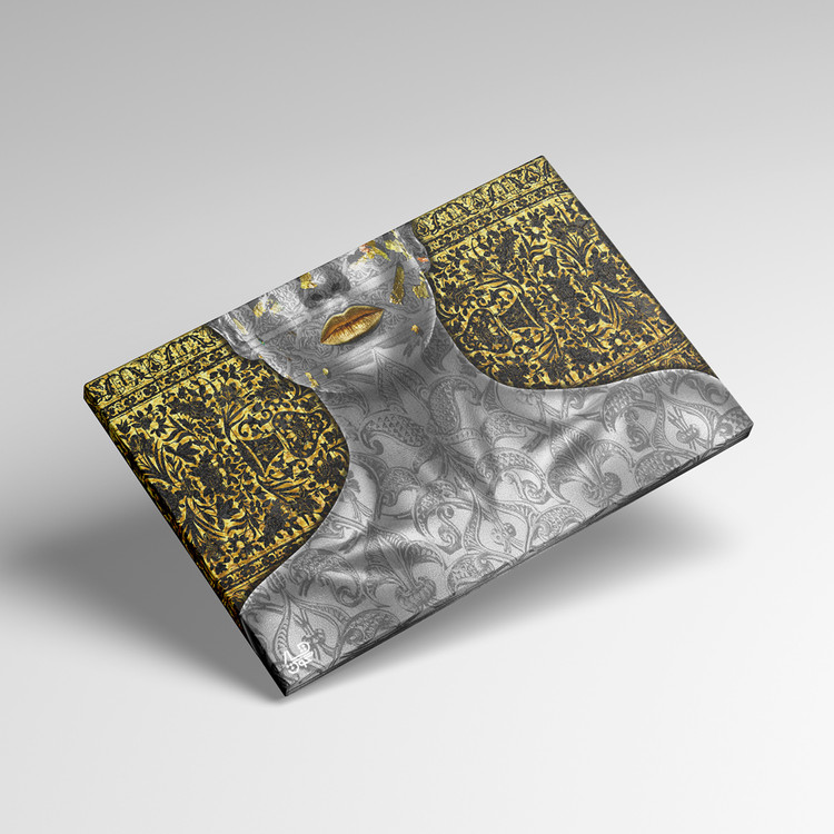 تابلو بوم نقاشیخط هنری مدرن ایرانی با شعر هر کسی از ظن خود شد یار من از گالری چارگوش مدل 5540