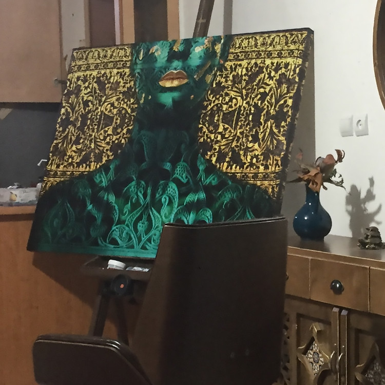 chargosh art gallery persian modern calligraphy painting code 5540