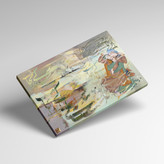 تابلو بوم نقاشیخط هنری مدرن ایرانی گالری چارگوش مدل 5551