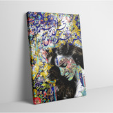 تابلو بوم نقاشیخط هنری مدرن ایرانی گالری چارگوش مدل 7217