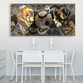 Painting of two faces blurred together, I can't get enough of you, Chargoosh Gallery, model 2729