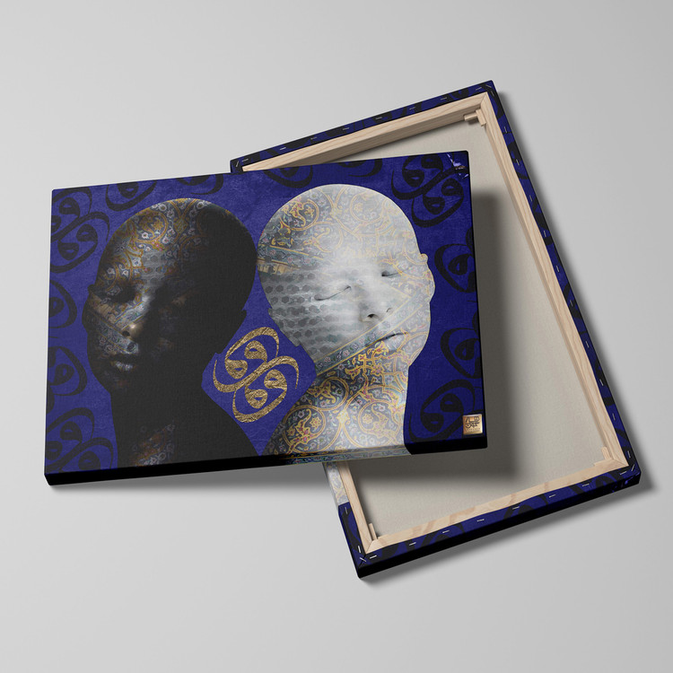 تابلوی نقاشی دوگانگی صورت در وحدت عشق پیوند روح و بدن در آیینهی هنر از گالری چارگوش مدل 2742