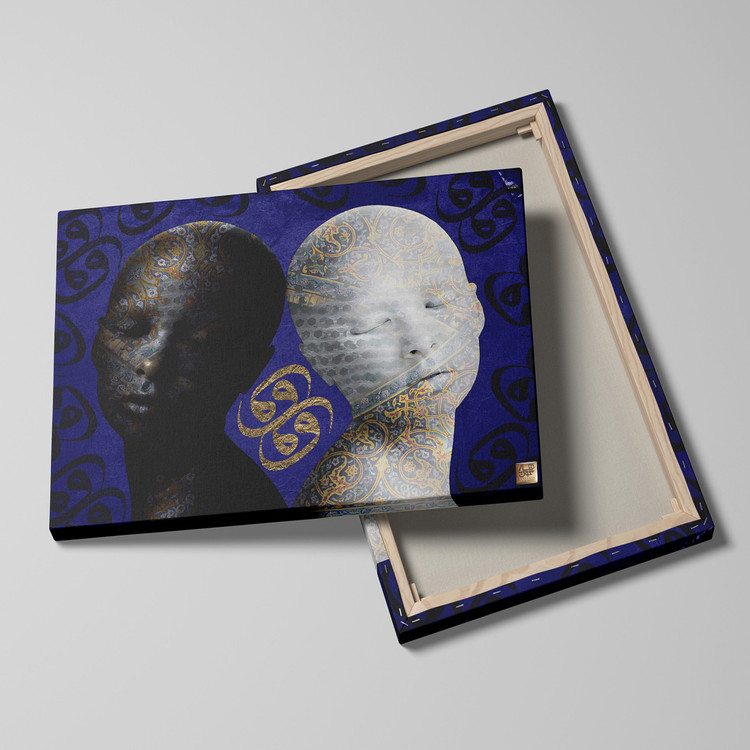 تابلوی نقاشی دوگانگی صورت در وحدت عشق پیوند روح و بدن در آیینهی هنر از گالری چارگوش مدل 2742