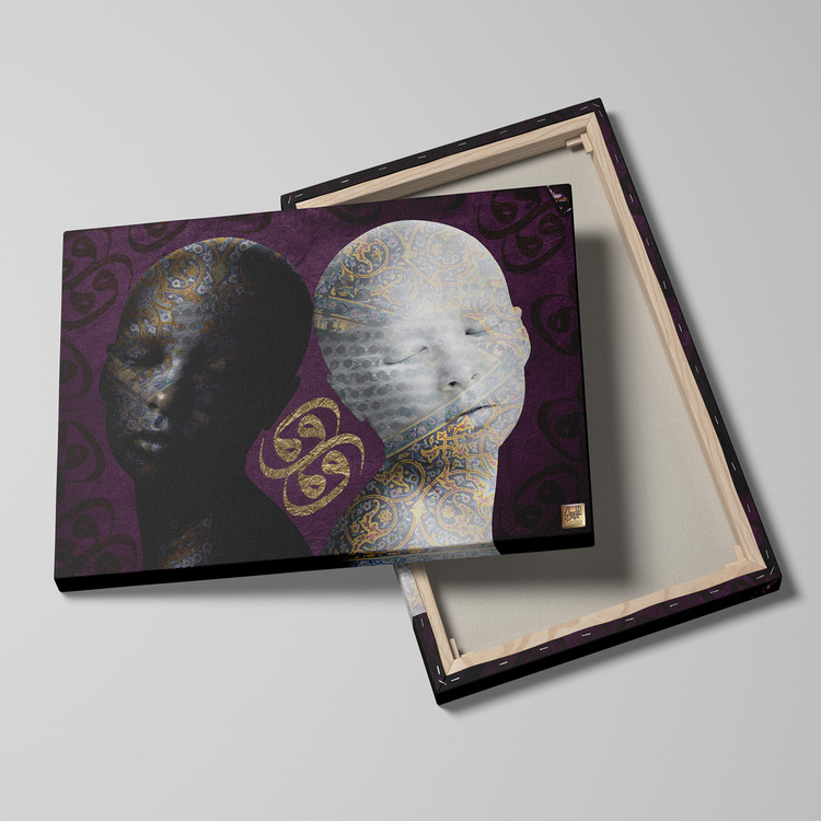 تابلوی نقاشی دوگانگی صورت در وحدت عشق پیوند روح و بدن در آیینهی هنر