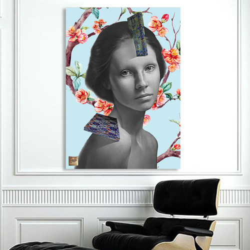 تابلو بوم نقاشیخط هنری مدرن ایرانی گالری چارگوش مدل 4523