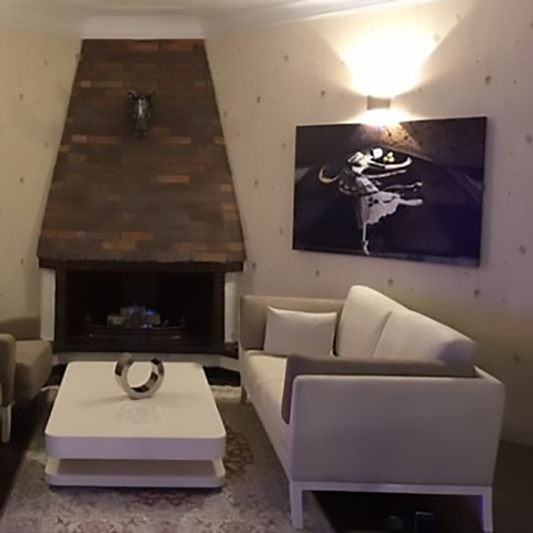 تابلو بوم با شعر انگار که نیستی چو هستی خوش باش از گالری چارگوش مدل 4528