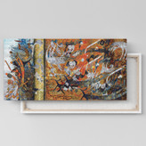 تابلو بوم نقاشیخط هنری مدرن ایرانی گالری چارگوش مدل 5416