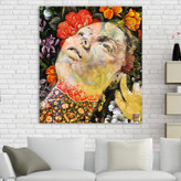 تابلو بوم نقاشیخط هنری مدرن ایرانی گالری چارگوش مدل 5554