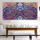 تابلو بوم نقاشیخط هنری مدرن ایرانی گالری چارگوش مدل 6621