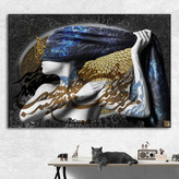 تابلو نقاشی کتیبه تن در سپیده دم یلدا، تجسم سوررئال امید در شعر سعدی گالری چارگوش مدل 2222