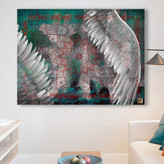 تابلوی تارو و پود فرش تن تا پرواز مرغ جان اثر گالری چارگوش مدل 2226