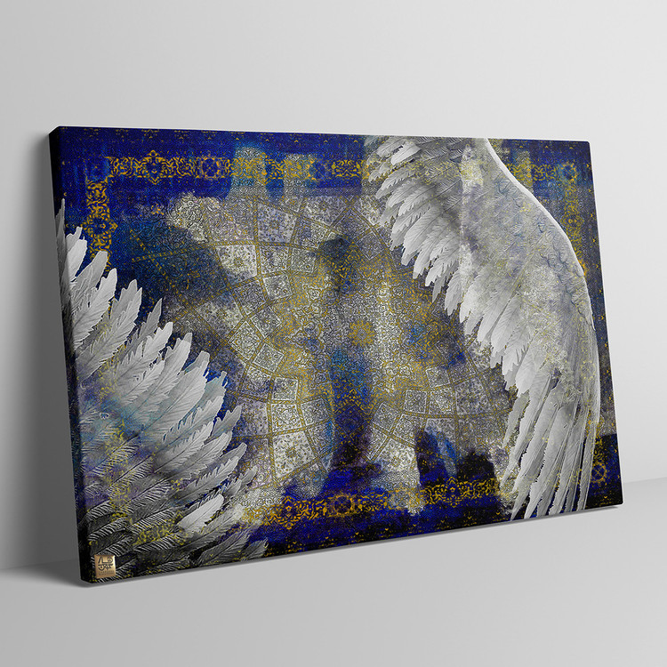 تابلوی تارو و پود فرش تن تا پرواز مرغ جان اثر گالری چارگوش مدل