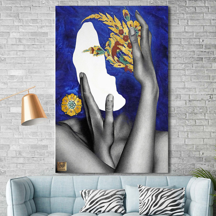 تابلو مدرن هنری صورتگر باغ بهشت، نقبی به بهشتِ درون اثر گالری چاگوش