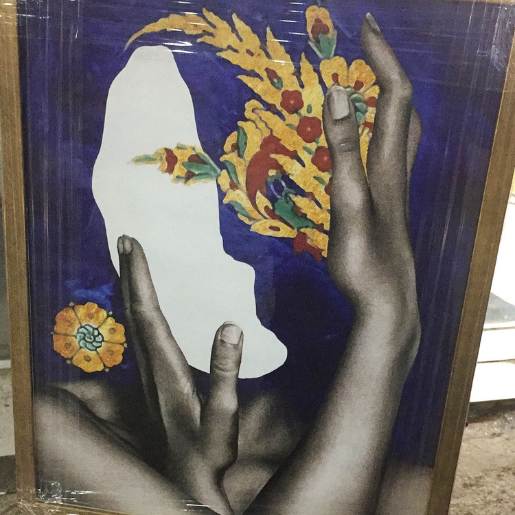 Modern art painting depicting the Garden of Eden, a tunnel to the inner paradise by Chagoosh Gallery, code 2316