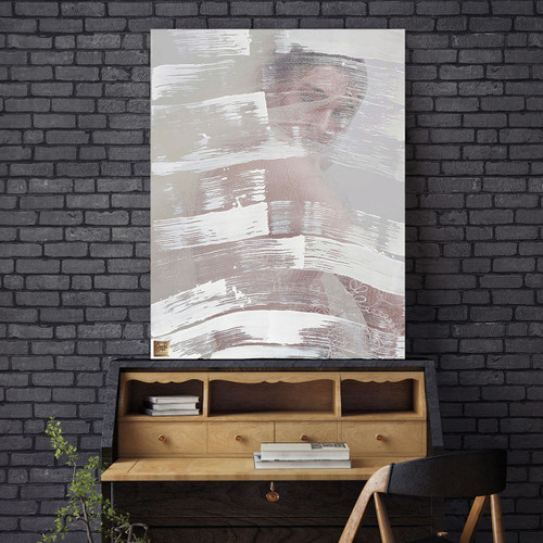 تابلو بوم نقاشیخط هنری مدرن ایرانی گالری چارگوش مدل 2893 کپی