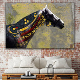 تابلو هنری تندیس راز عشق و مستی در بدن اسب ایرانی اثر گالری چارگوش مدل 29531