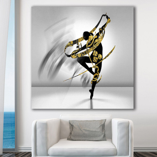 تابلو بانویی در حال رقص رها با شعر مولانا سماع ذره و کوه در بیکران درون