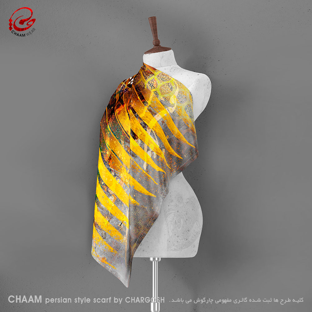 CHAAM persian artistic scarves with come to rain by chargosh art gallery 2211